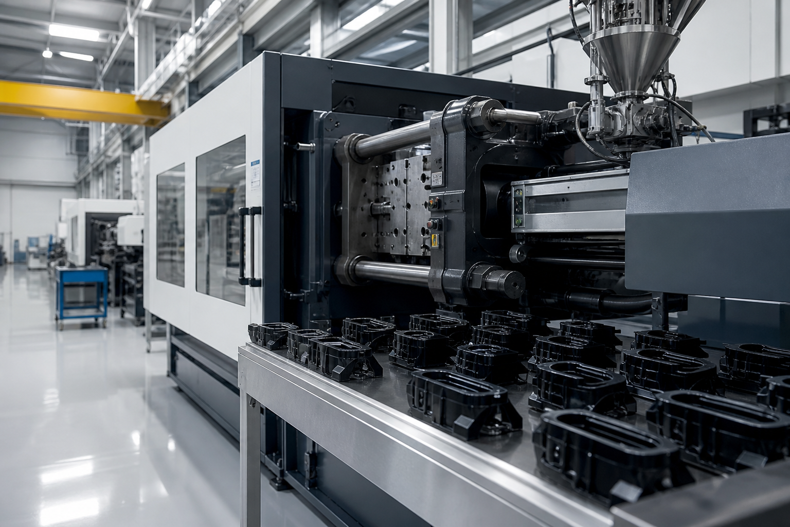 Industrial plastic moulding and polymer component production